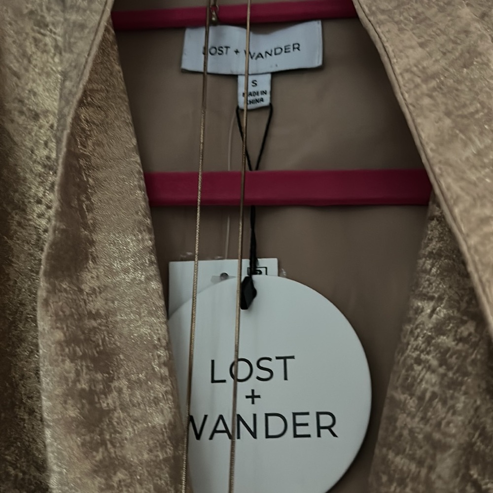 LOST + WONDER Double Breasted Gold Wrap/Tie Dress- NWT - Picture 5 of 6